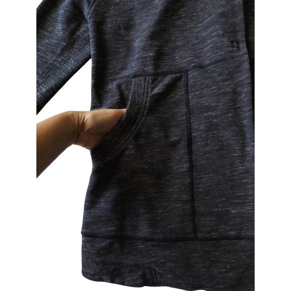 Lululemon Women's Find Your Centre Wrap Heathered Marled Black Jacket Size 6 - Picture 4 of 14